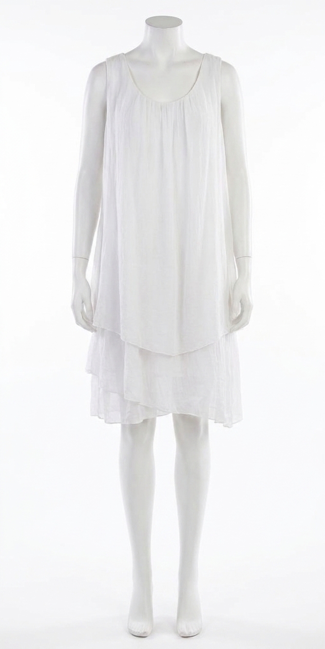 NEW GIGI MODA agata silk midi dress in white